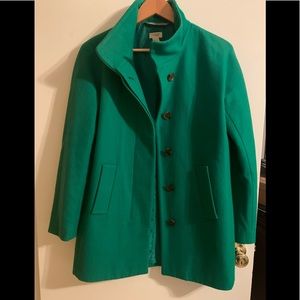 Kelly Green J Crew City Coat